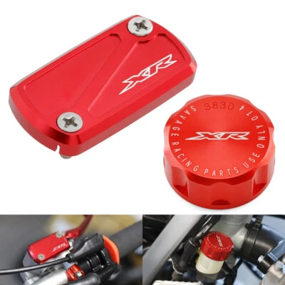 For HONDA XR250R XR400R XR650R Front Rear Brake Fluid Reservoir Cover XR 650 400 - Image 1 of 4