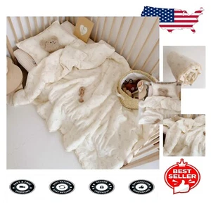 Super Soft Double-Layer Muslin Baby Blanket | Cute Sheep Design for All Seasons - Picture 1 of 9