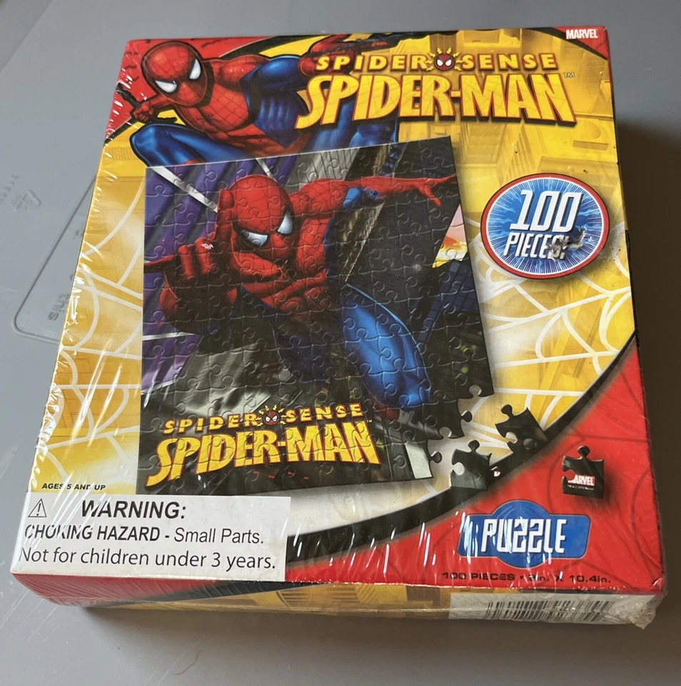 Puzzle Spider-Man Oficial Marvel Mercancía 100 Piezas 2009 9"x10" NUEVO SELLADO Foto 1 de 1
