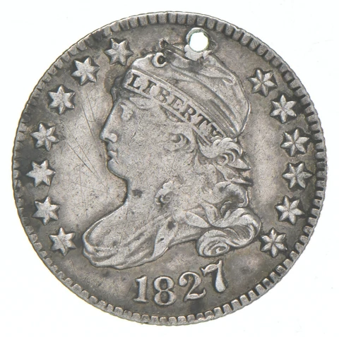 1827 Liberty Cap Dime Holed *6029 Cover