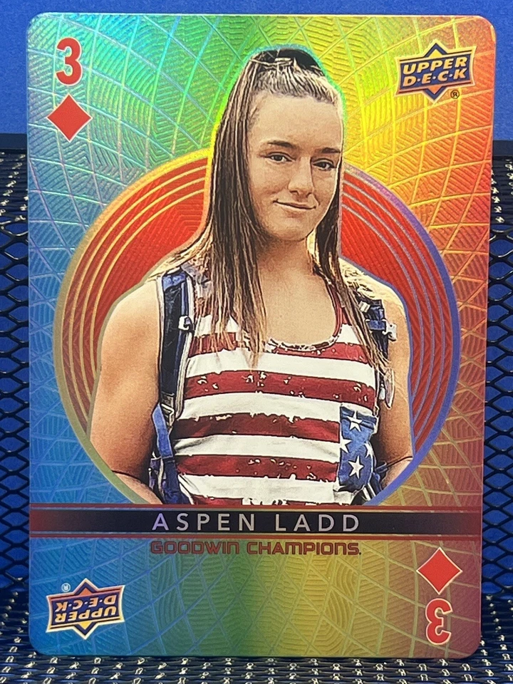 2022 UD Goodwin Champions ASPEN LADD 3  Diamond Playing Card MMA - Image 1 of 2
