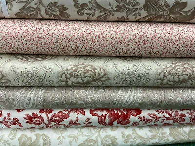 3 Sisters for Moda Cranberries & Cream Cotton Fabric by 1/4 Metre* Christmas - Image 1 of 4