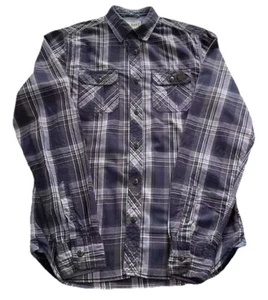 DIESEL JEANS Mens Long Sleeve Smart Casual Button Up Plaid Shirt Size S-M - Picture 1 of 22