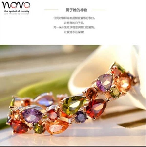 Mona Lisa Natural Shiny Amethyst Garnet Peridot Gemstone Silver Charm Bracelets - Picture 1 of 8