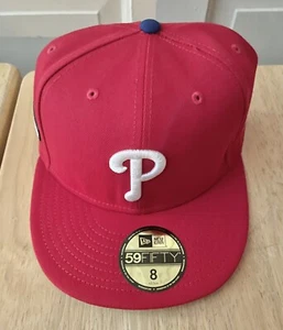 MLB NEW ERA 2023 Post Season Philadelphia Phillies Size 8 Fitted Cap - Picture 1 of 5