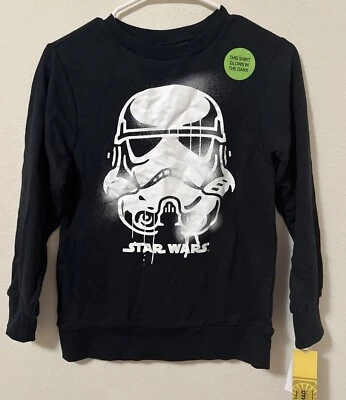 Disney MAD Engine STAR WARS unisex Glow In The Dark Sweatshirt Black Medium NWT - Image 1 of 4