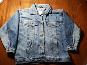 Women's Vtg Blue Jean Jacket DNA Jeanetics Action Sportswear Size Medium - Picture 1 of 9