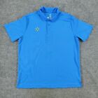 Walmart Polo Shirt Men's Medium Blue Embroidered Employee Uniform Short Sleeve