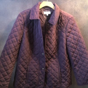 Talbots XL NWT Merlot Red Quilted Shirt Jacket Snap Up 🧡 - Picture 1 of 8