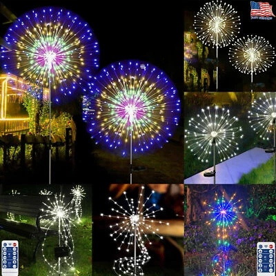 150/200 LED Solar Firework Lights Outdoor Waterproof Path Lawn Garden Decor Lamp - Image 1 of 4