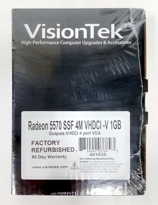 VisionTek 401038 Radeon 5570 SSF 4M VHDCI-V 1GB VGA Video Graphics Card - Image 1 of 4