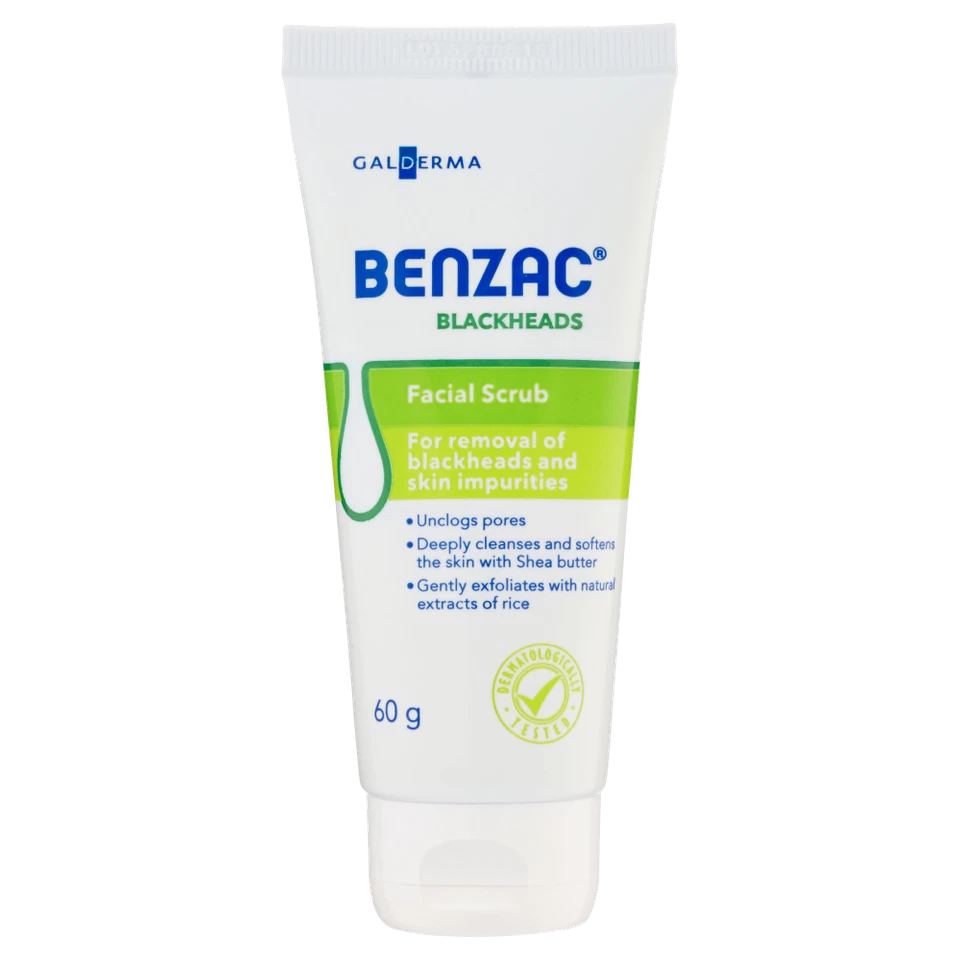 Benzac Blackheads Facial Scrub 60g Gently Exfoliates & Deeply Cleanses Skin - Image 1 of 1