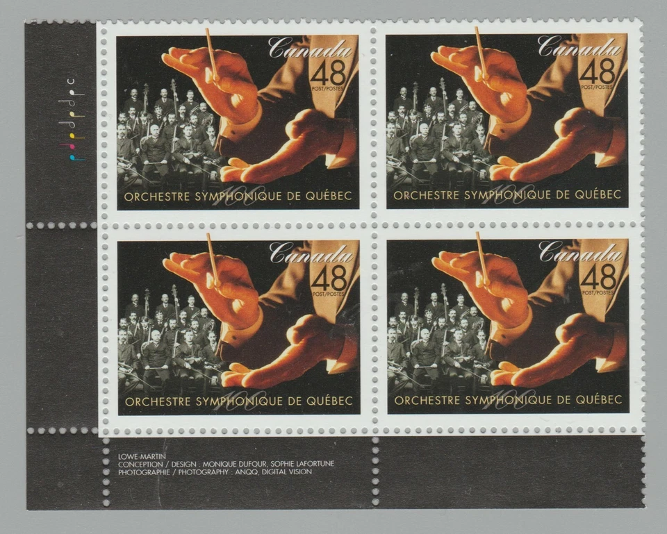 2002 Canada SC# 1968 LL - Quebec Symphony Orchestra Plate Block M-NH Lot # 3521c - Image 1 of 1