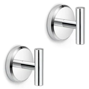 Stainless Steel Suction Cup Hooks for Bathroom Shower Coat Towel Hanger - Picture 1 of 7