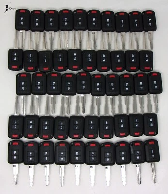 Lot x50 OEM Mitsubishi Keyless Entry Combo Key Remotes Mix OUCJ166N - Image 1 of 2