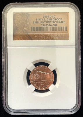2009-D 1c Lincoln Cent - Birth and Childhood - NGC BU - Brilliant Uncirculated - Image 1 of 2