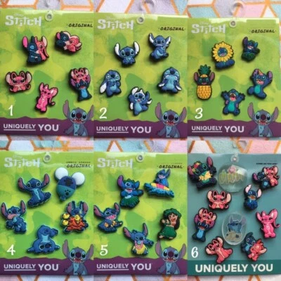 Crocs Handmade jibbitz 5pc lilo and stitch aloha Ohana shoe charms set - Image 1 of 4