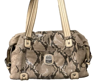 Bolso de Hombro MAXX NEW YORK 5th Ave Hueso Piel de Serpiente Cuero Genuino Repujado De Colección - Imagen 1 de 24