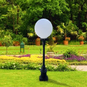 Victorian Style Outdoor Walkway Pole Light Cast Aluminum Replica 43 Inches - Picture 1 of 7