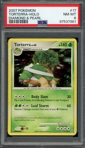 Pokemon 2007 Diamond & Pearl #17 Torterra Hoil PSA 8 - Imagen 1 de 2