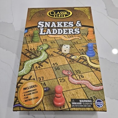 Snakes and Ladders Classic Game Board Multiplayer Family Fun - Image 1 of 3