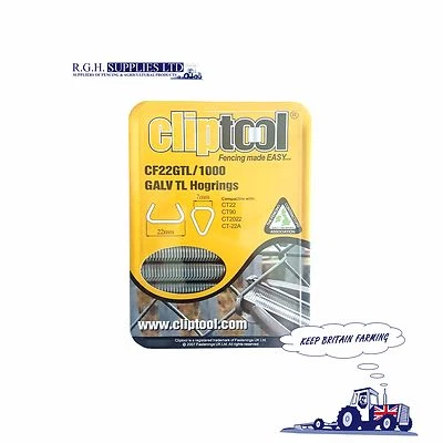 CF22 Galvanised Triple Life Hog Ring Clips 1000/box - FCA Approved - Many Uses