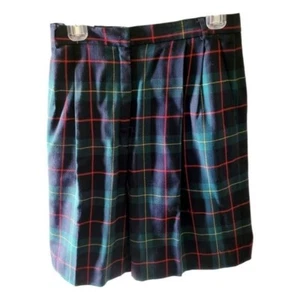 JHCollectibles Window Payne Plaid Vintage Wool Shorts Navy Green Red and Yellow - Picture 1 of 5