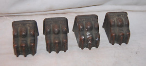 Lot of 4 Antique Vintage Brass LION CLAW Table Feet Tips - Duncan Phyfe Style