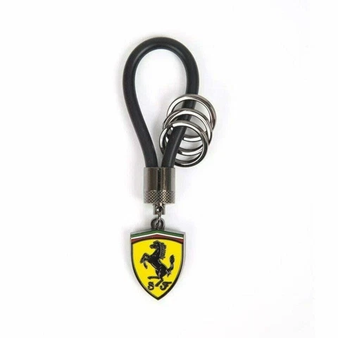 Scuderia Ferrari F1 Rubber Strap Key Chain-Black Cover