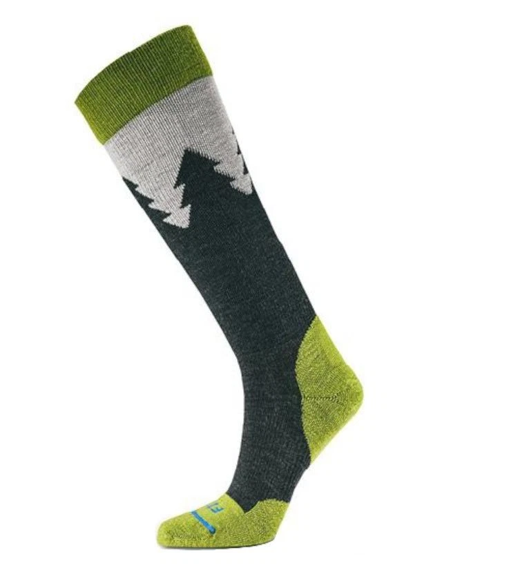 Se adapta a calcetines ligeros de esquí sobre la pantorrilla, madera/carbón, grandes Foto 1 de 1