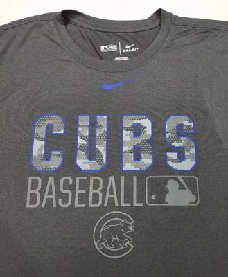 Nike Authentic Chicago Cubs TShirt Mens XL Digital Camo Spell Out Limited Use - Image 1 of 4
