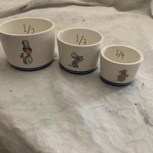 Juego de 3 tazas medidoras Rae Dunn Pixar blanco cubo de ratatouille Le Petit - Imagen 1 de 7