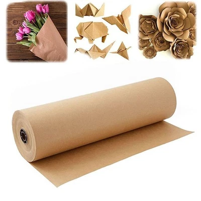 2022 Wrapping Paper Kraft Paper 30 Meters Long A Roll Of Brown Packaging - Image 1 of 4