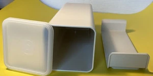 Vintage Tupperware 1696-3 Cheese/Velveeta Keeper Container w/ Tray Insert Lid - Picture 1 of 1