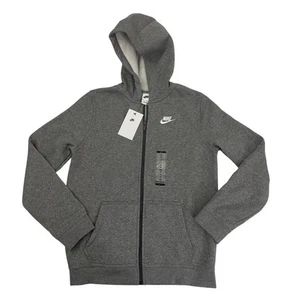 Nike Sportswear Club NSW Kids Full Zip Hoodie Jacket GREY XL XLARGE 18 20 NWT🔥 - Picture 1 of 24