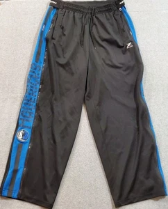 Pantaloni Dallas Mavericks Mavs Zipway Nero Blu Taglia XL Vita Regolabile - Foto 1 di 7