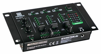 DJ PA Mixer 3/4 Kanal Party Disco Mischpult Stereo Mic in Rack Cue Crossfader - Bild 1 von 4