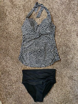 Merona Mujer S Tankini and Bottoms Juego 2 Piezas Blanco y Negro (ver información más abajo) Foto 1 de 4