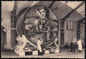 Champagne POMMERY-GRENO Grand Foudre sculpté par Gallé près de REIMS CPA animée - Foto 1 di 2