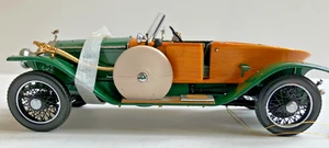 NIB FRANKLIN MINT 1/24 1914 ROLLS-ROYCE WOOD BODIED BOATTAIL SKIFF SILVER GHOST - Picture 1 of 9