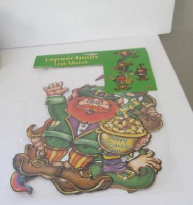 Vintage 2000 Leprechaun Link-Mates Beistle Co. Original Packaging, Made in USA - Image 1 of 4