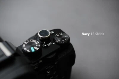 LIM'S Genuine Leather Soft Shutter Release Button for Leica Sony DSLR SLR Navy - Image 1 of 4