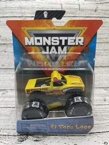 Monster Jam 1:64 El Toro Loco YELLOW LEGACY TRUCK NEW Purple Flame Horn - Picture 1 of 2