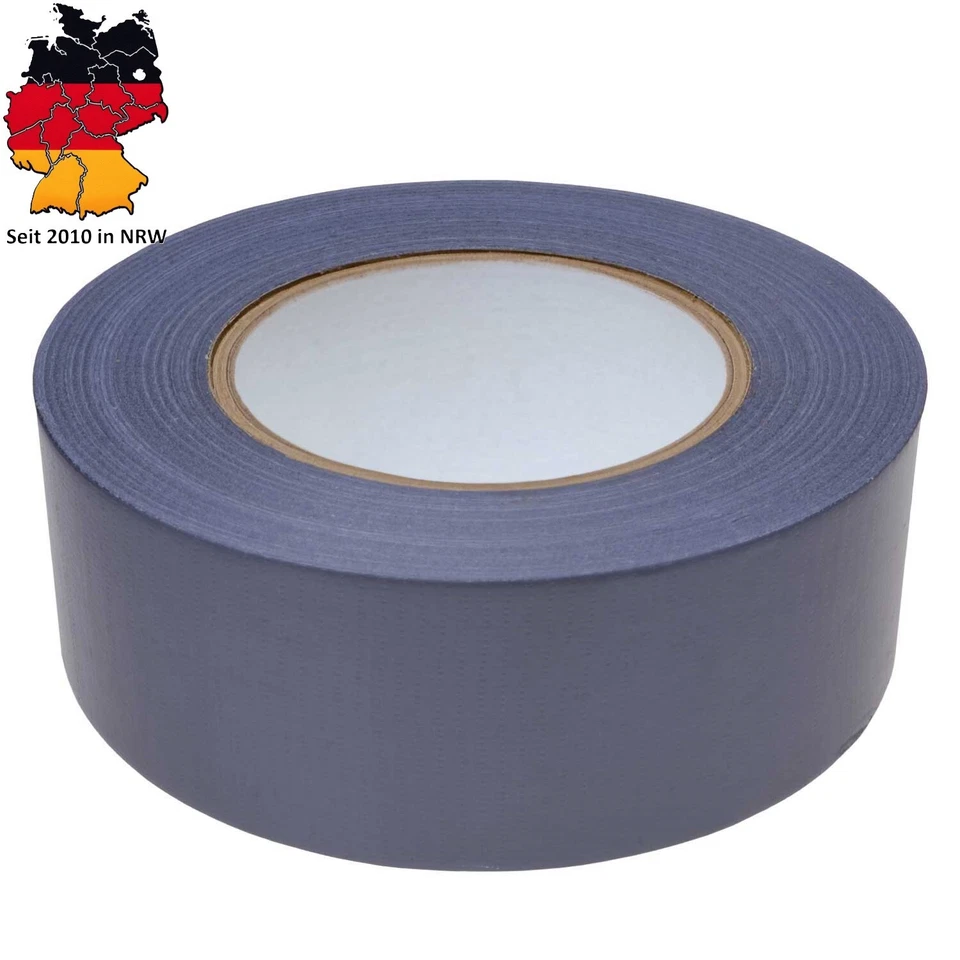 MARKENLOS 50m x 48mm Gewebeband Panzertape Reparaturband Gaffa Duct Tape Panzer Schwarz