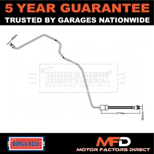 Fits Volvo V70 2007-2016 S80 2006-2016 Brake Hose Rear Right Inner Borg & Beck - Picture 1 of 4