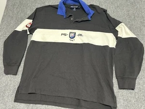 Polo Vintage Ralph Lauren Nera Arctic Challenge Rugby Polo Sport Uomo TAGLIA XL - Foto 1 di 12