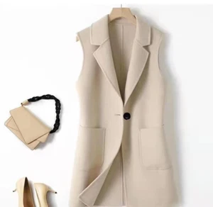 Hot Women's Long Cardigan Vest for Autumn Winter - Fashionable Outerwear Choice - Picture 1 of 17