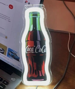Tiny Fun Cola Coke Bottle Pepsi Store PC Laptop Silicone Neon Light Sign 9" G1 - Picture 1 of 5