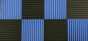 8 pack Acoustic Foam Tiles   1 x 12 x 12 (BLUE&CHARCOAL) ** FREE SHIPPING - Picture 1 of 3