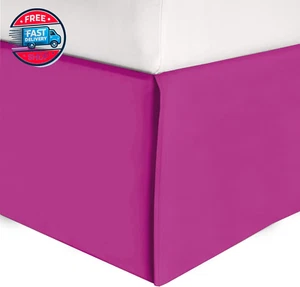 1-Piece Solid Bed Skirt, 1500 Premium Hotel Quality Microfiber, Minimalist Desi - Picture 1 of 12